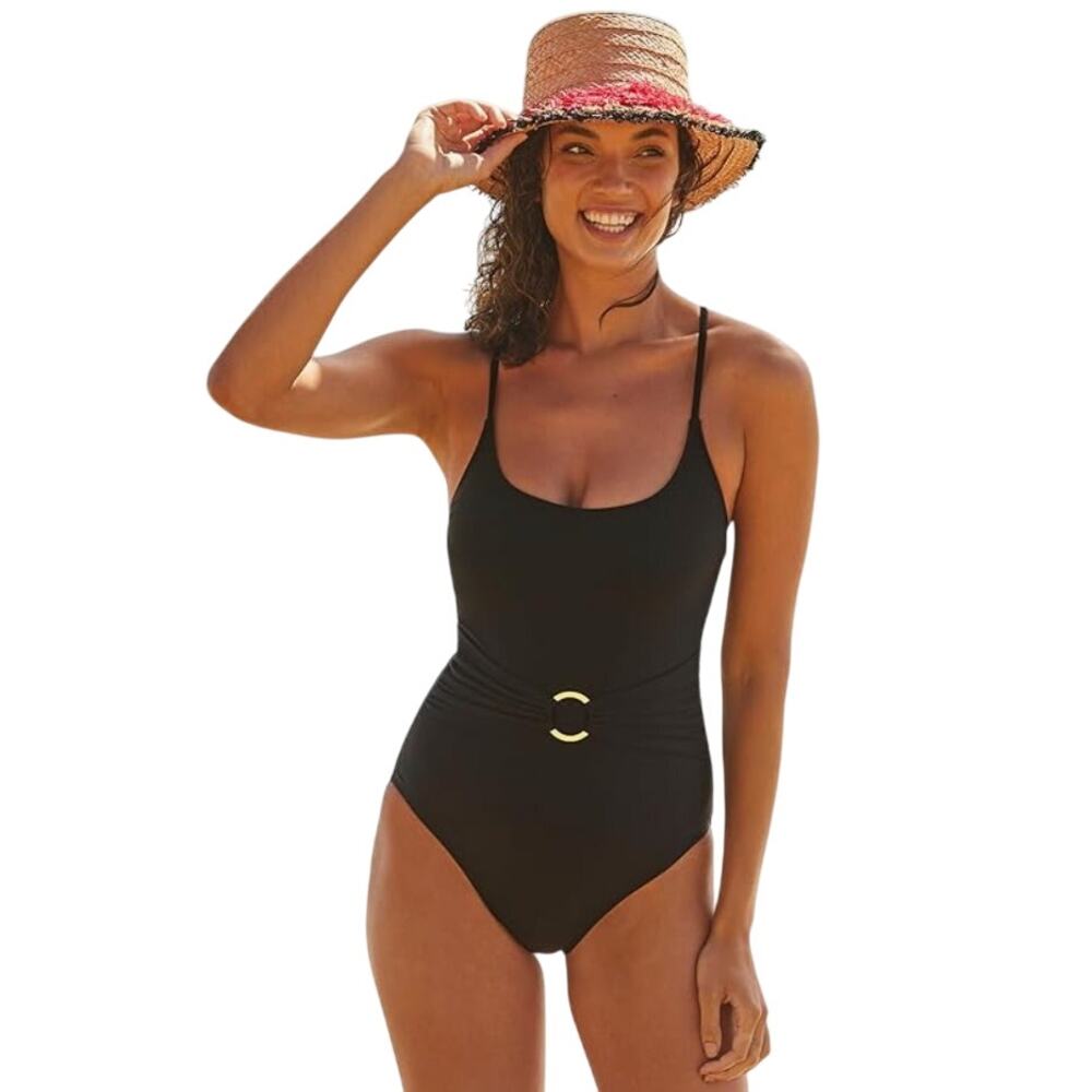 BCA Rebecca Virtue Buckle One Piece Swimsuit - Size XL